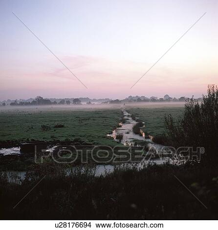 Picture - Bogland With Mist Rolling In, Co Armagh, Ireland. Fotosearch