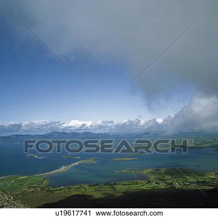 Stock Image - Co Mayo, Clew Bay From Croagh Patrick,. Fotosearch