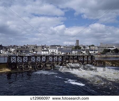 Stock Photo - Co Westmeath, Salmon Leap Weir, Athlone,. Fotosearch