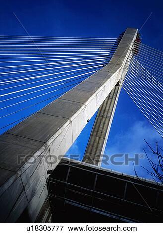 Stock Photo - Motorway Bridge Over River Boyne Near Drogheda, Co Meath, Ireland. Fotosearch