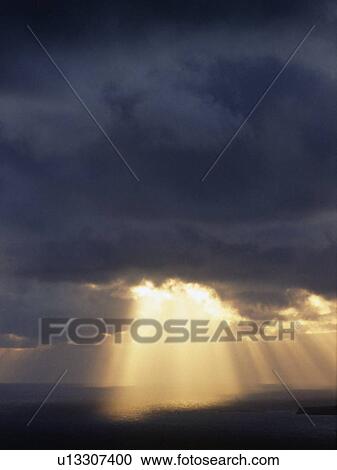 Sunburst Over Ocean, Ireland View Large Photo Image Stock Image - Sunburst Over Ocean, Ireland. Fotosearch