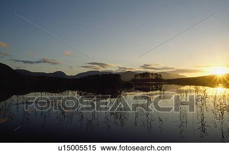 Sunrise Over Derryclare Lough, County Galway, Ireland View Large Photo Image Stock Photography - Sunrise Over Derryclare Lough, County Galway, Ireland. Fotosearch