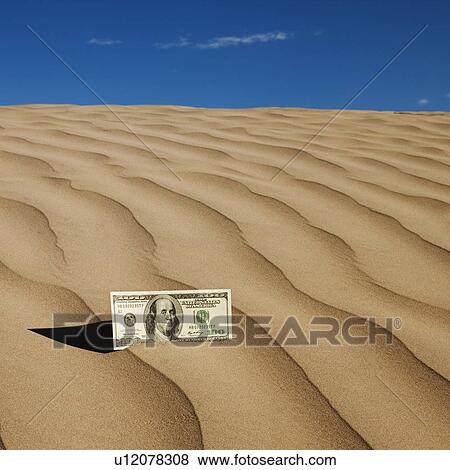 100 dollar bill on sand in desert View Large Photo Image Stock Photo - 100 dollar bill on sand in desert. Fotosearch