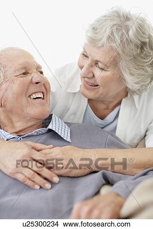 Picture - Affectionate senior couple. Fotosearch