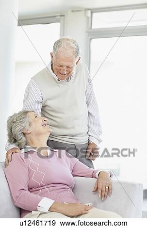 Stock Photo - Affectionate senior couple. Fotosearch