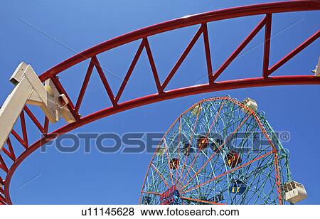 Amusement park rides View Large Photo Image Stock Photo - Amusement park rides. Fotosearch