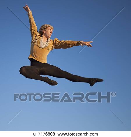 Ballet dancer jumping View Large Photo Image Stock Photo - Ballet dancer jumping. Fotosearch