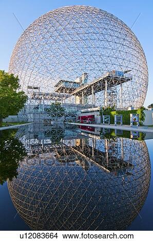 Picture - Biosphere reflected in water. Fotosearch