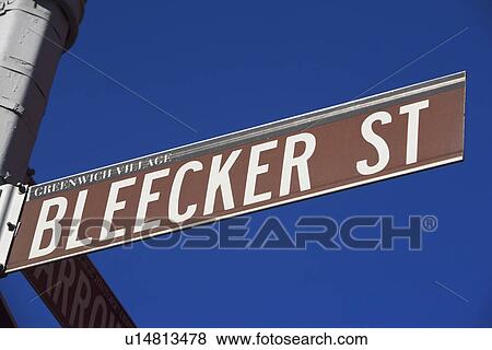 Stock Photo - Bleeker Street sign. Fotosearch