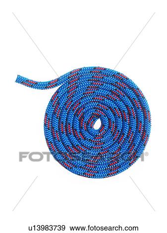 Stock Photo - Blue rope in a circular pattern. Fotosearch