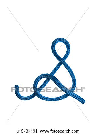 Stock Image - Blue rope in the shape of a letter S. Fotosearch