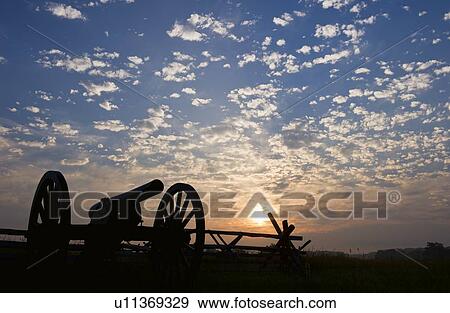 Stock Photo - Cannon at dusk. Fotosearch