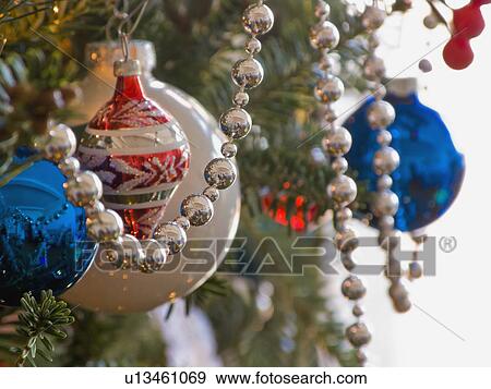 Stock Photo - Christmas tree decorations. Fotosearch