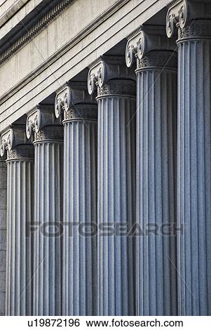 Stock Photograph - Concrete columns on building. Fotosearch