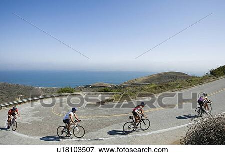 Cyclists in Malibu View Large Photo Image Stock Photo - Cyclists in Malibu. Fotosearch