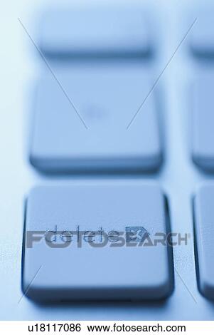 Delete key on keyboard View Large Photo Image Stock Photograph - Delete key on keyboard. Fotosearch