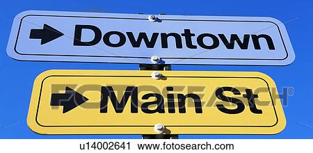 Stock Image - Directional road signs. Fotosearch