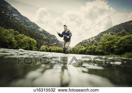 Fly fisherman View Large Photo Image Stock Image - Fly fisherman. Fotosearch