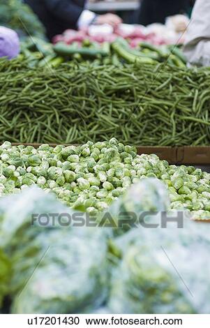 Fresh produce on display at farmer's market View Large Photo Image Stock Image - Fresh produce on display at farmer's market. Fotosearch