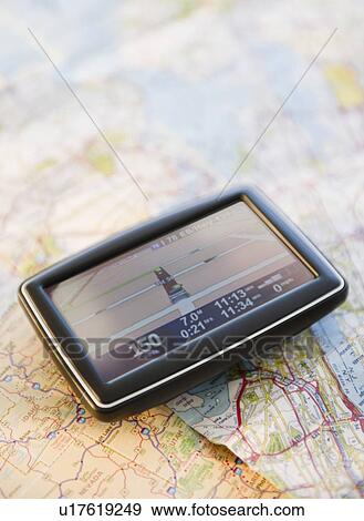 Global positioning system on map View Large Photo Image Stock Photo - Global positioning system on map. Fotosearch