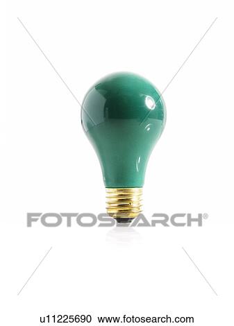 Green incandescent light bulb View Large Photo Image Stock Image - Green incandescent light bulb. Fotosearch
