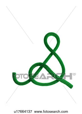Stock Photo - Green rope in the shape of a letter S. Fotosearch