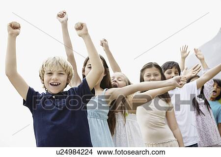 Picture - Group of happy children. Fotosearch