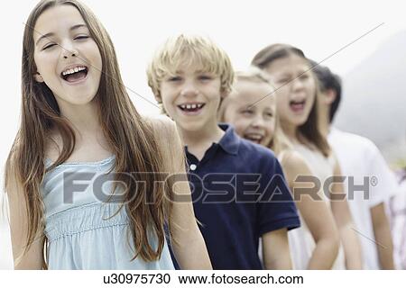 Group of happy children View Large Photo Image Stock Image - Group of happy children. Fotosearch