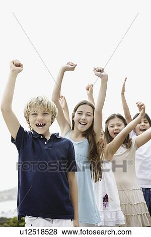 Group of happy children View Large Photo Image Stock Photo - Group of happy children. Fotosearch