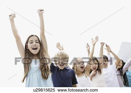 Group of happy children View Large Photo Image Stock Photography - Group of happy children. Fotosearch