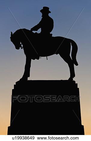 Stock Photo - Howard statue at Gettysburg National Military Park. Fotosearch