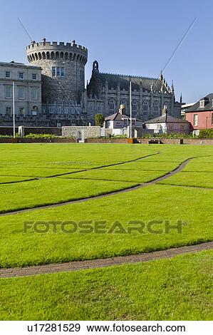 Lawn in front of Dublin Castle View Large Photo Image Stock Photo - Lawn in front of Dublin Castle. Fotosearch