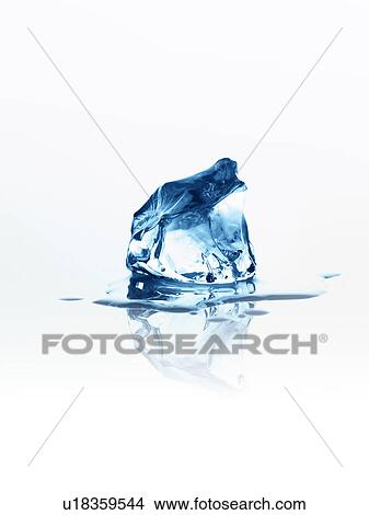 Picture - Melting ice cube. Fotosearch