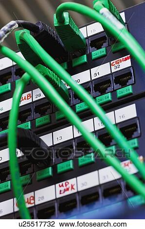 Stock Image - Network cables. Fotosearch