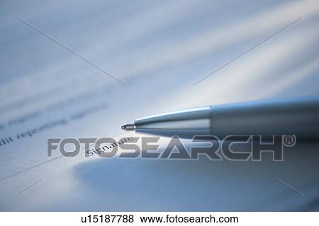 Pen and signature line View Large Photo Image Stock Photo - Pen and signature line. Fotosearch