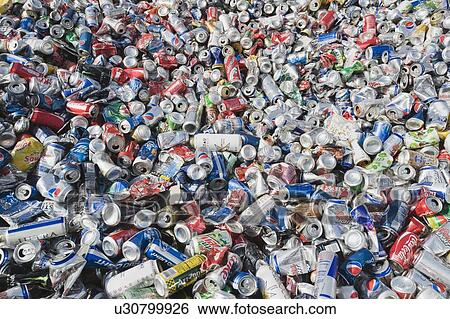 Pile of aluminum cans at recycling plant View Large Photo Image Stock Photograph - Pile of aluminum cans at recycling plant. Fotosearch