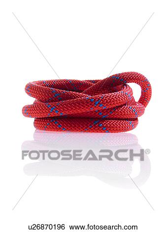 Stock Photograph - Red and blue rope. Fotosearch