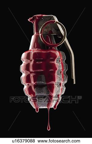 Red paint on grenade View Large Photo Image Stock Photo - Red paint on grenade. Fotosearch