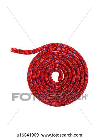 Stock Photo - Red rope in a circular pattern. Fotosearch