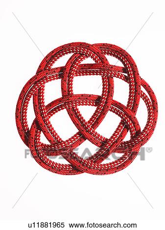 Stock Photography - Red rope looped together. Fotosearch