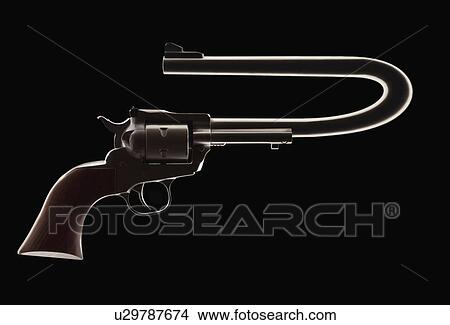 Revolver with a bent barrel View Large Photo Image Picture - Revolver with a bent barrel. Fotosearch