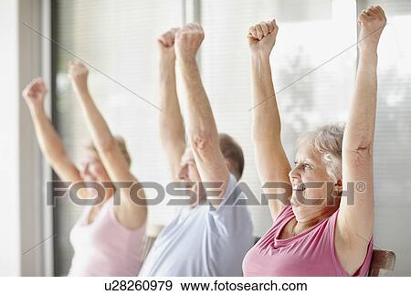 Stock Photo - Senior's exercise class. Fotosearch