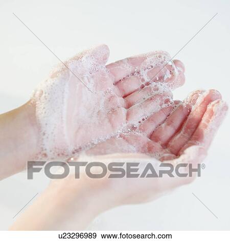 Soapy hands View Large Photo Image Stock Photo - Soapy hands. Fotosearch
