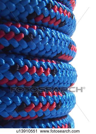 Stack of blue rope View Large Photo Image Stock Image - Stack of blue rope. Fotosearch