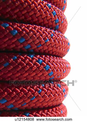 Stack of red and blue rope View Large Photo Image Stock Photo - Stack of red and blue rope. Fotosearch