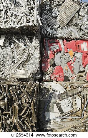Stacks of recycled metal View Large Photo Image Picture - Stacks of recycled metal. Fotosearch