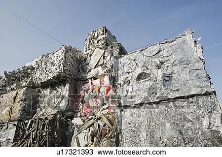 Stacks of recycled metal View Large Photo Image Stock Image - Stacks of recycled metal. Fotosearch