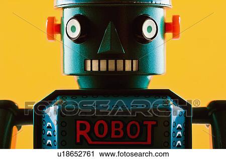 Stock Image - Toy robot. Fotosearch