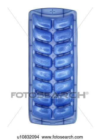 Picture - Tray of ice cubes. Fotosearch