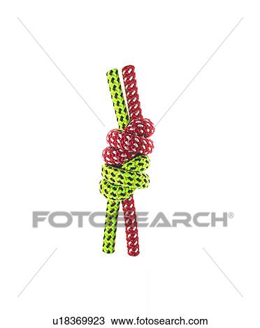 Stock Image - Two ropes tied together. Fotosearch